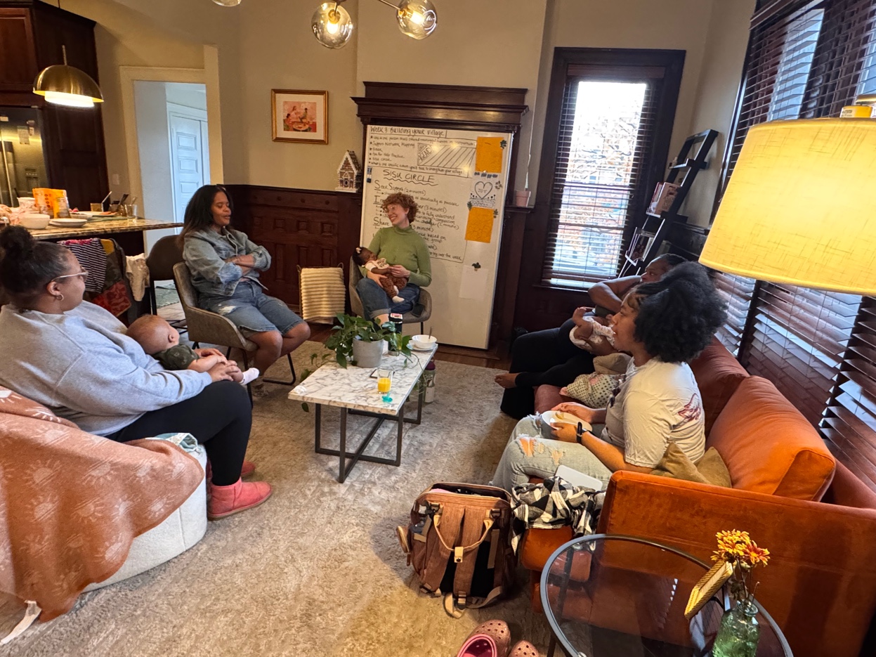 Mothers in peer support group